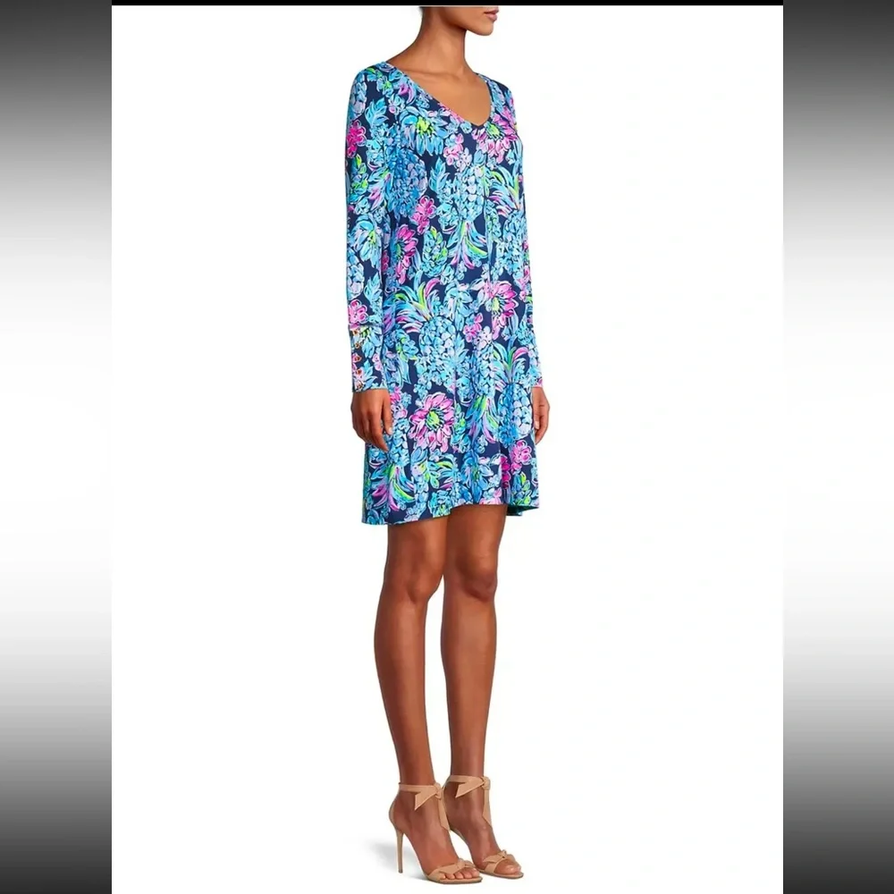 Lilly Pulitzer- Kaisley Dual-Neck, High Tide Navy, Pineapple Paradise Dress XS